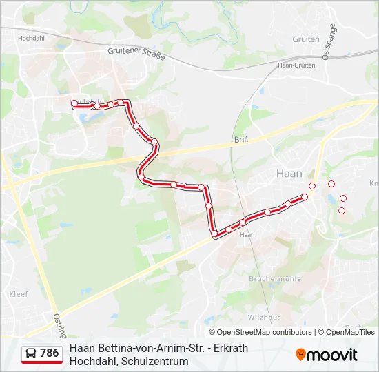 786 Bus Line Map
