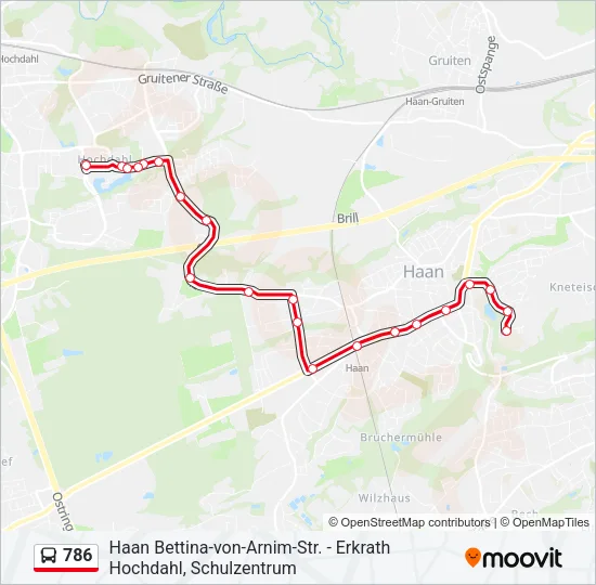 786 Bus Line Map