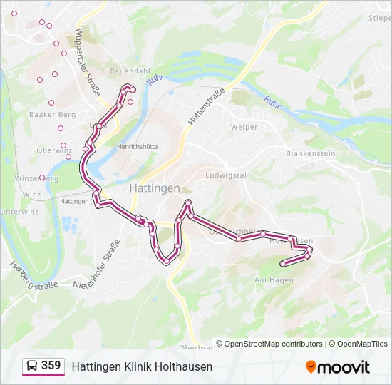 359 Bus Line Map