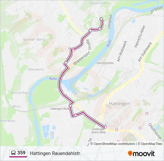 359 Bus Line Map