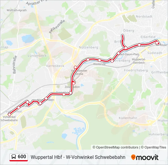 600 Bus Line Map