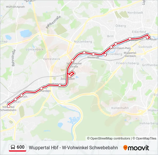 600 Bus Line Map