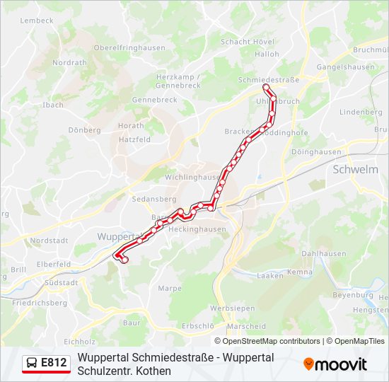 E812 Bus Line Map