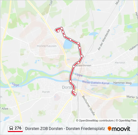 276 Bus Line Map