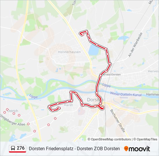 276 bus Line Map