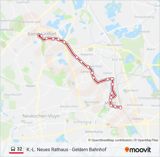 32 Bus Line Map
