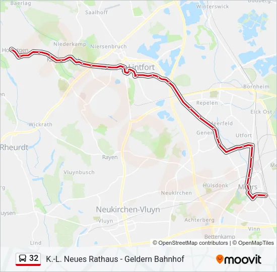 32 Bus Line Map