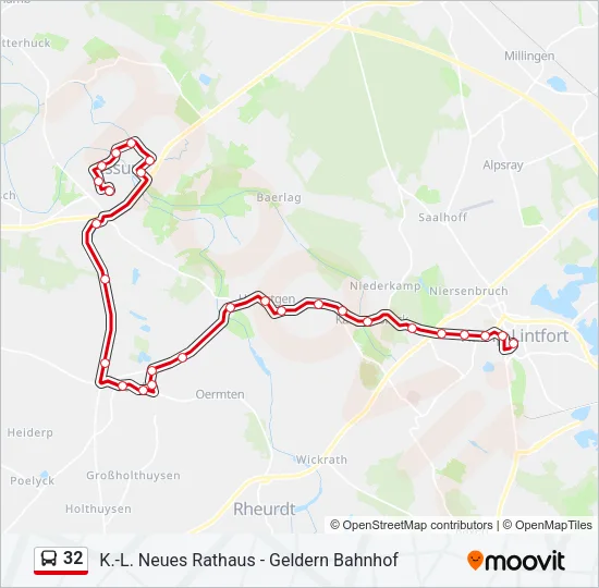32 Bus Line Map