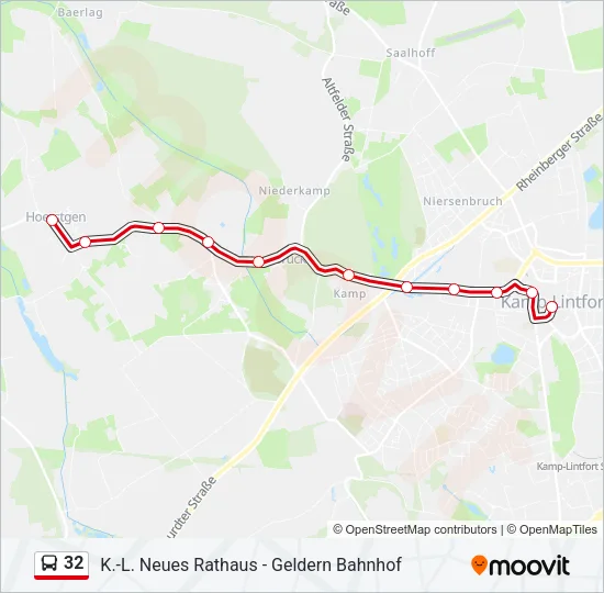 32 Bus Line Map