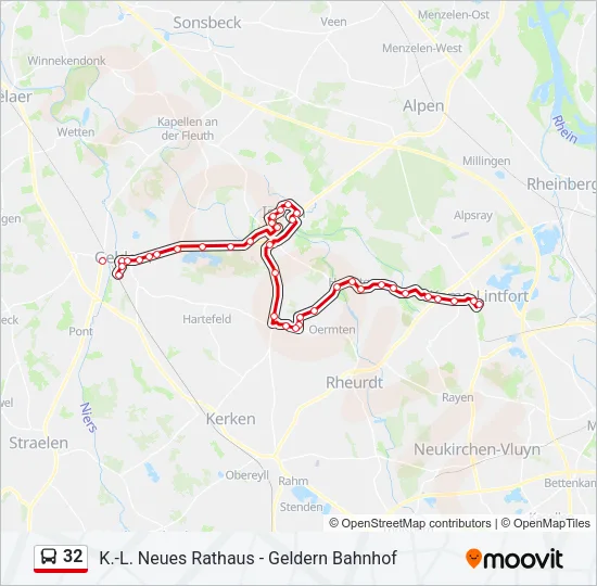 32 Bus Line Map