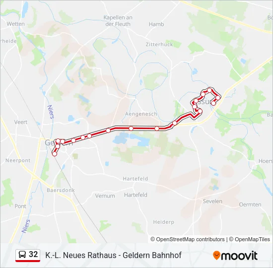 32 Bus Line Map