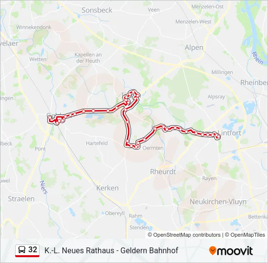 32 Bus Line Map