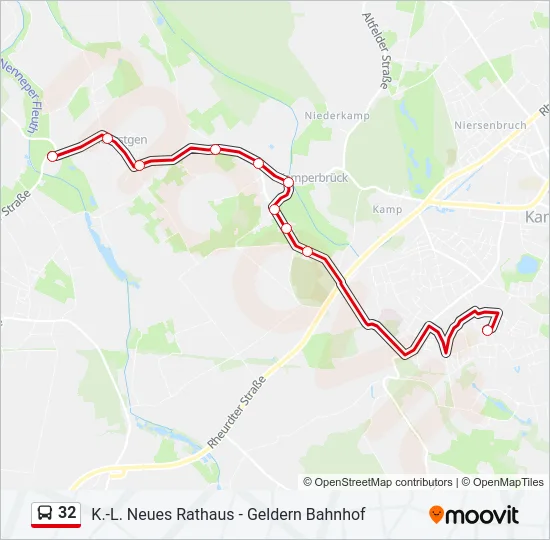 32 Bus Line Map