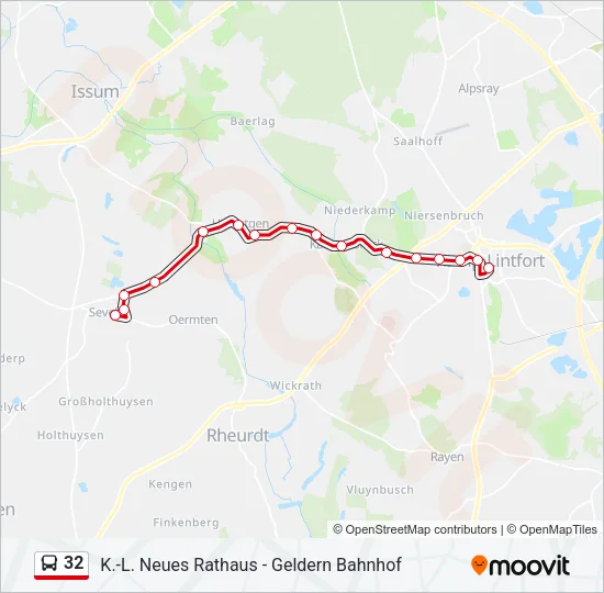 32 Bus Line Map