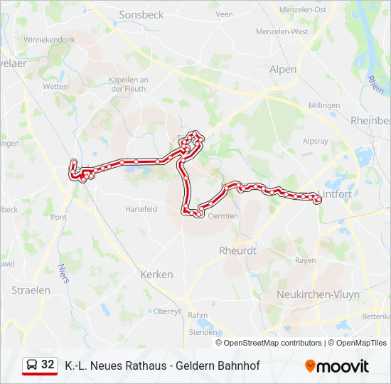 32 Bus Line Map