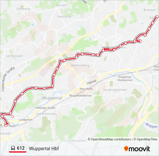 612 Bus Line Map