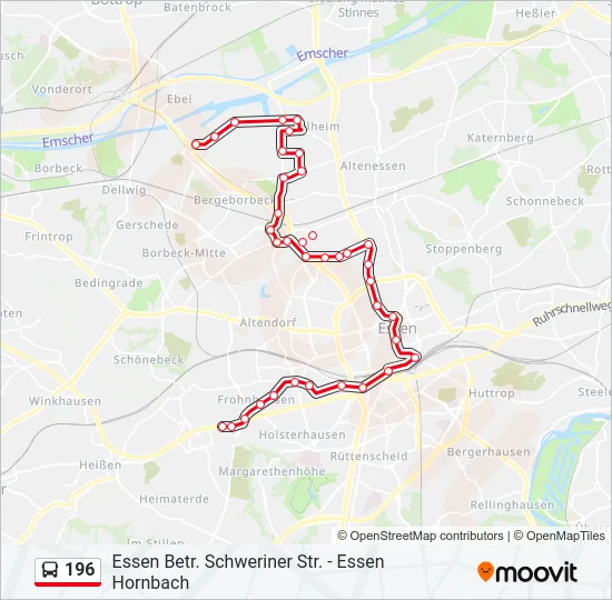 196 Bus Line Map