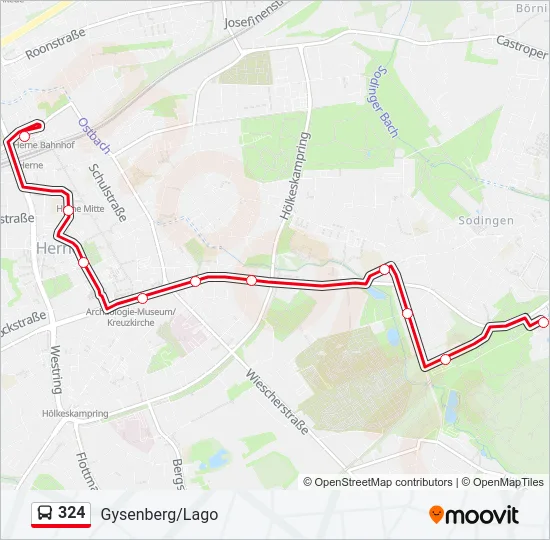 324 Bus Line Map