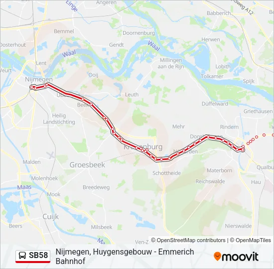 SB58 Bus Line Map