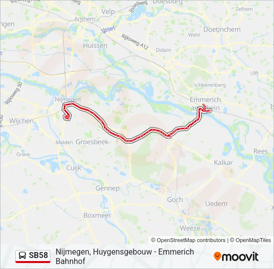 SB58 Bus Line Map