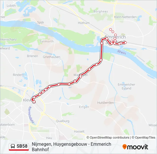 SB58 Bus Line Map