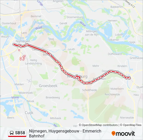 SB58 Bus Line Map