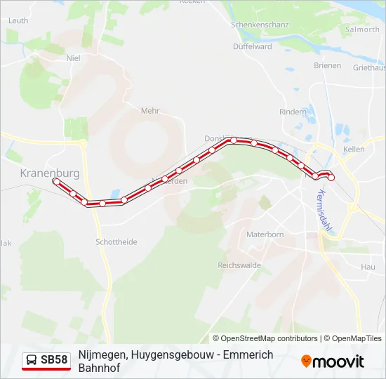 SB58 Bus Line Map
