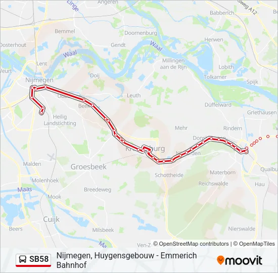SB58 Bus Line Map