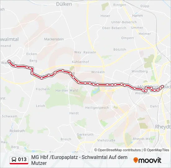 013 Bus Line Map