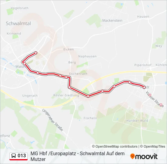 013 Bus Line Map