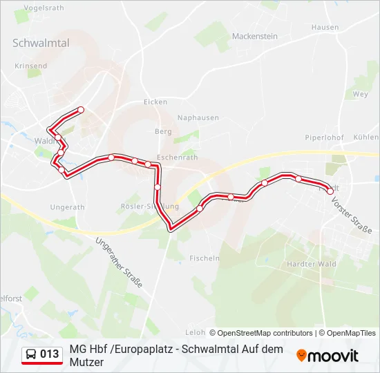 013 Bus Line Map