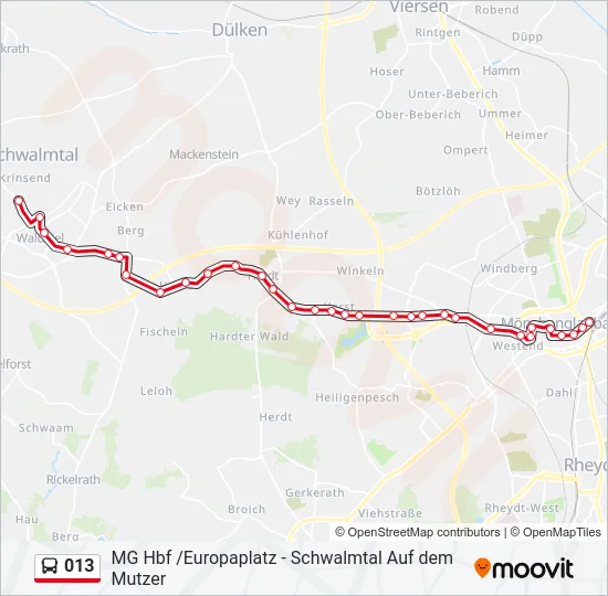 013 Bus Line Map