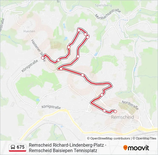 675 Bus Line Map