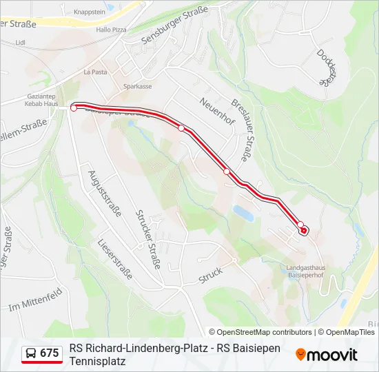 675 Bus Line Map