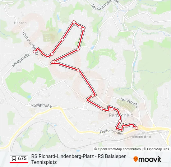 675 Bus Line Map