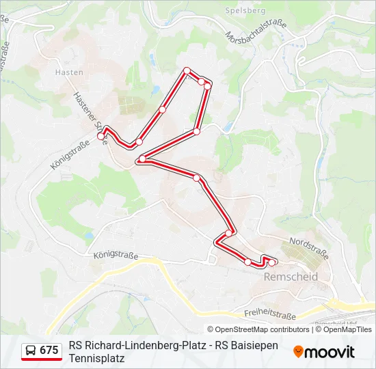 675 Bus Line Map