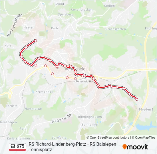 675 Bus Line Map