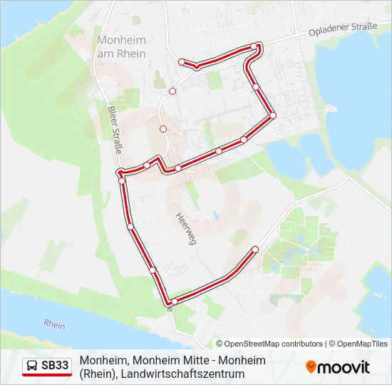SB33 Bus Line Map