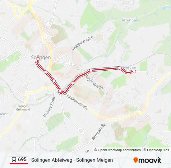 695 Bus Line Map