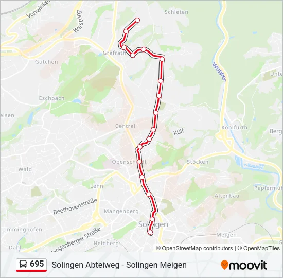 695 Bus Line Map