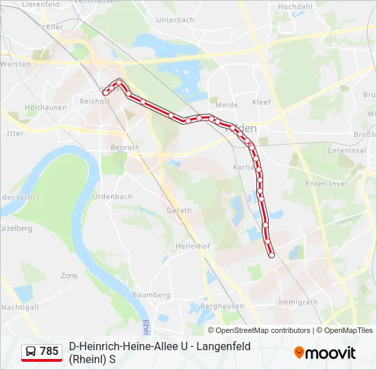 785 Bus Line Map