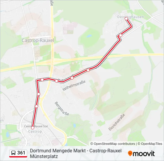 361 Bus Line Map