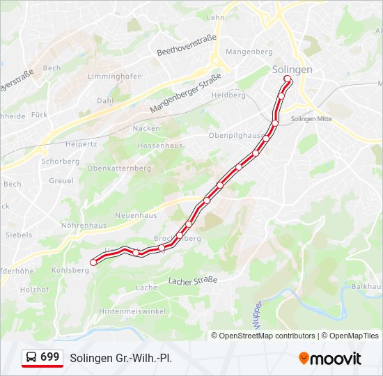 699 Bus Line Map