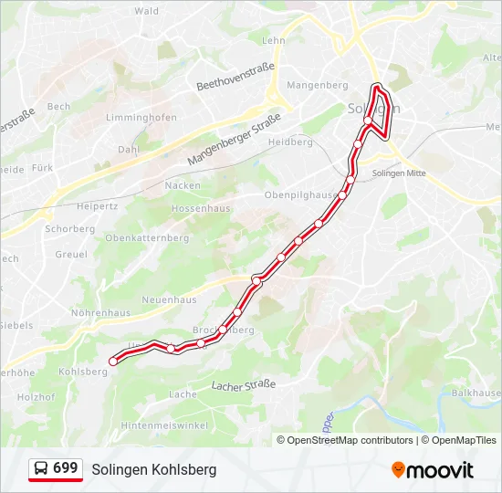 699 Bus Line Map