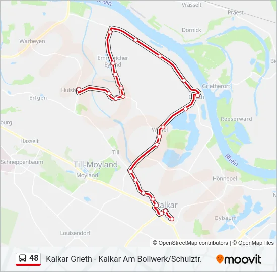 48 Bus Line Map