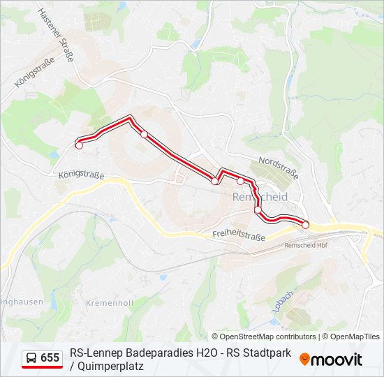 655 bus Line Map