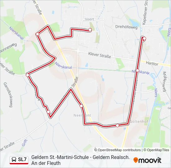 SL7 Bus Line Map