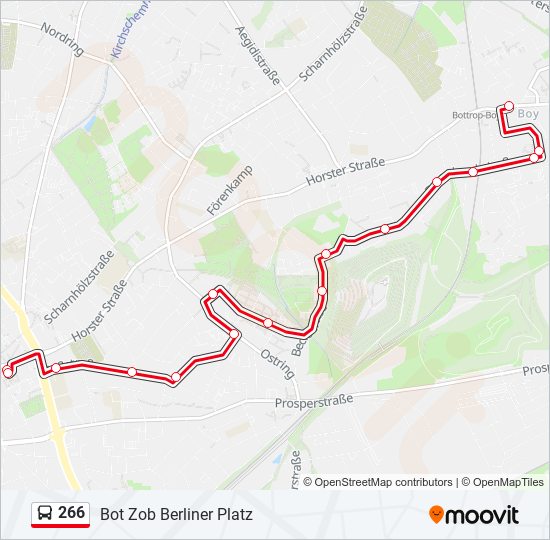 266 bus Line Map