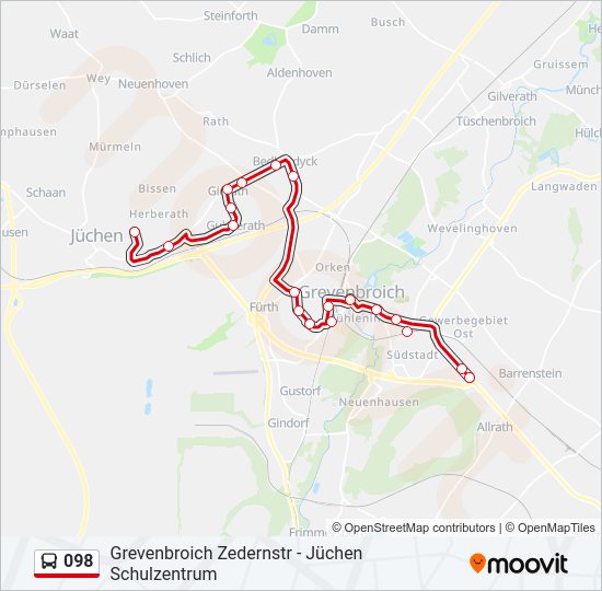 098 Bus Line Map