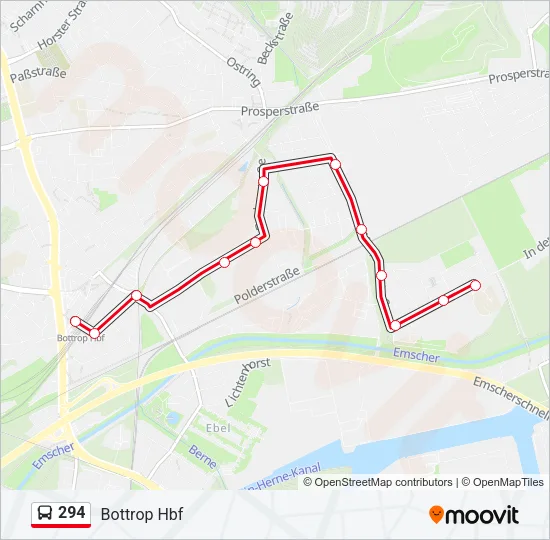 294 Bus Line Map